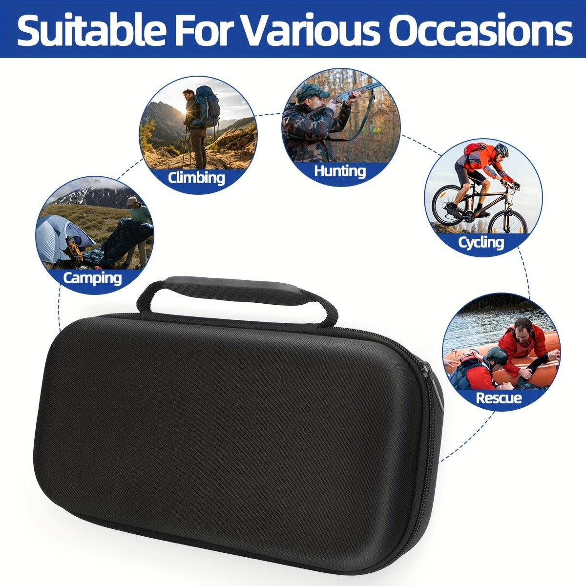 Hard Shell Walkie Talkie Case for Baofeng UV-5R BF-F8HP UV-82 UV-S9 Plus BF-888S GM-15 Pro – Handheld Ham Radio Hard Storage Carrying Bag