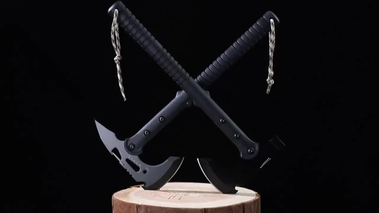 Camping Hatchet Axe with Saw β Tactical Survival Axe for Firewood Chopping, Logging & Hiking | Protective Cover Included