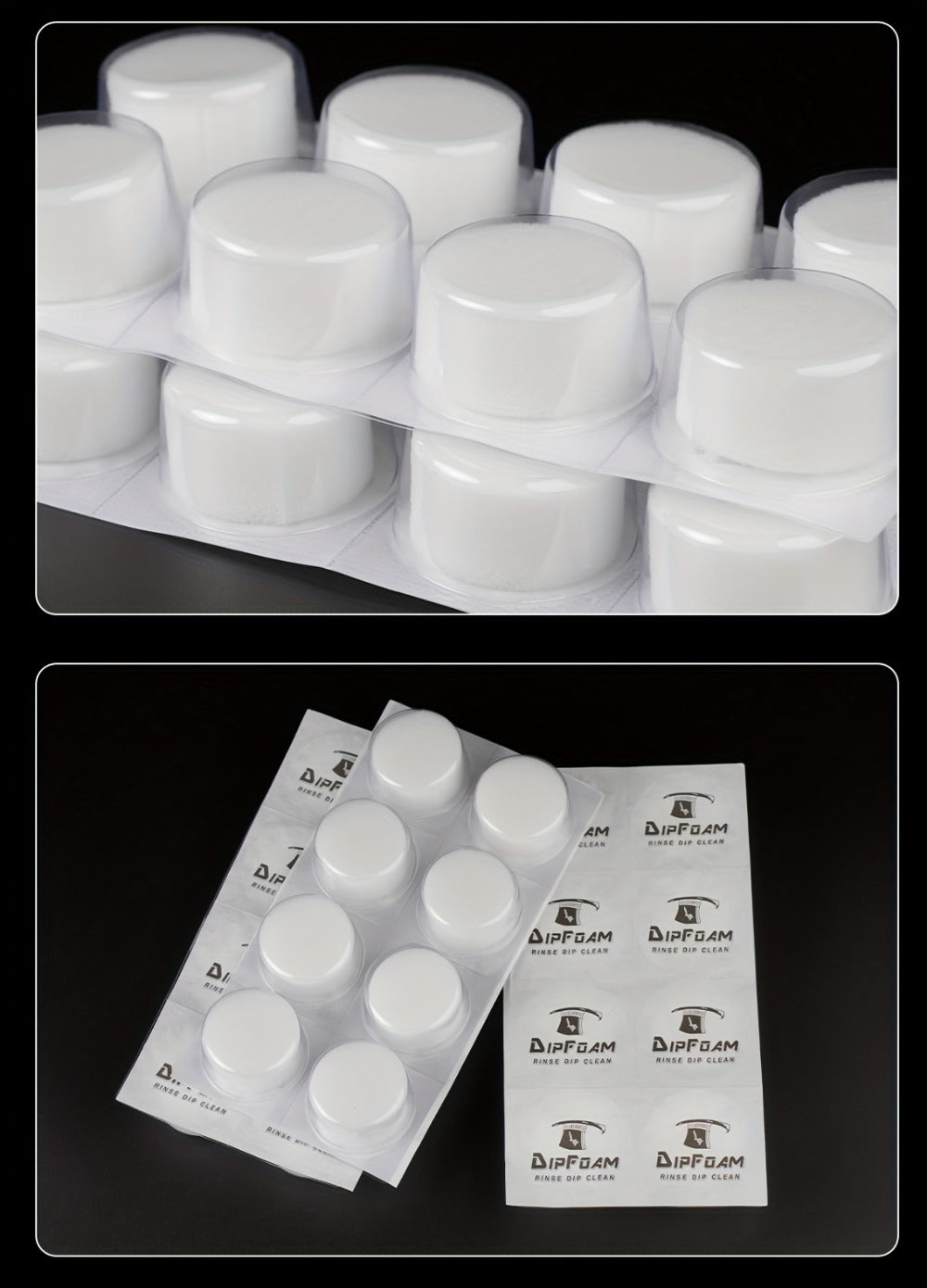Tattoo Needle Dip Clean Cups 24pcs Foam Liner, Odorless Non-Electric Safe Cleaning for Cartridge & Traditional Needles