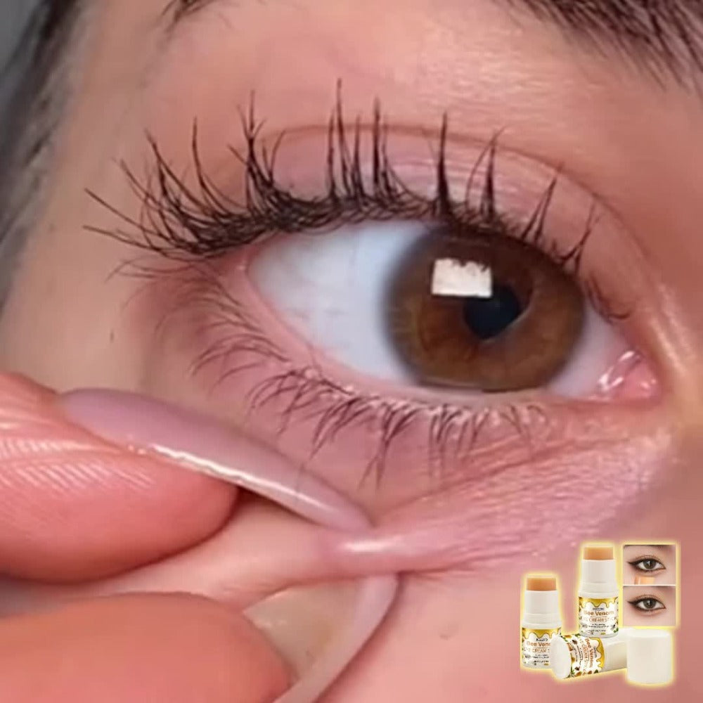 ROZINO Bee Venom and Honey Eye Cream Stick, 3.8g in a Compact White Twist-Up Cosmetic Tube