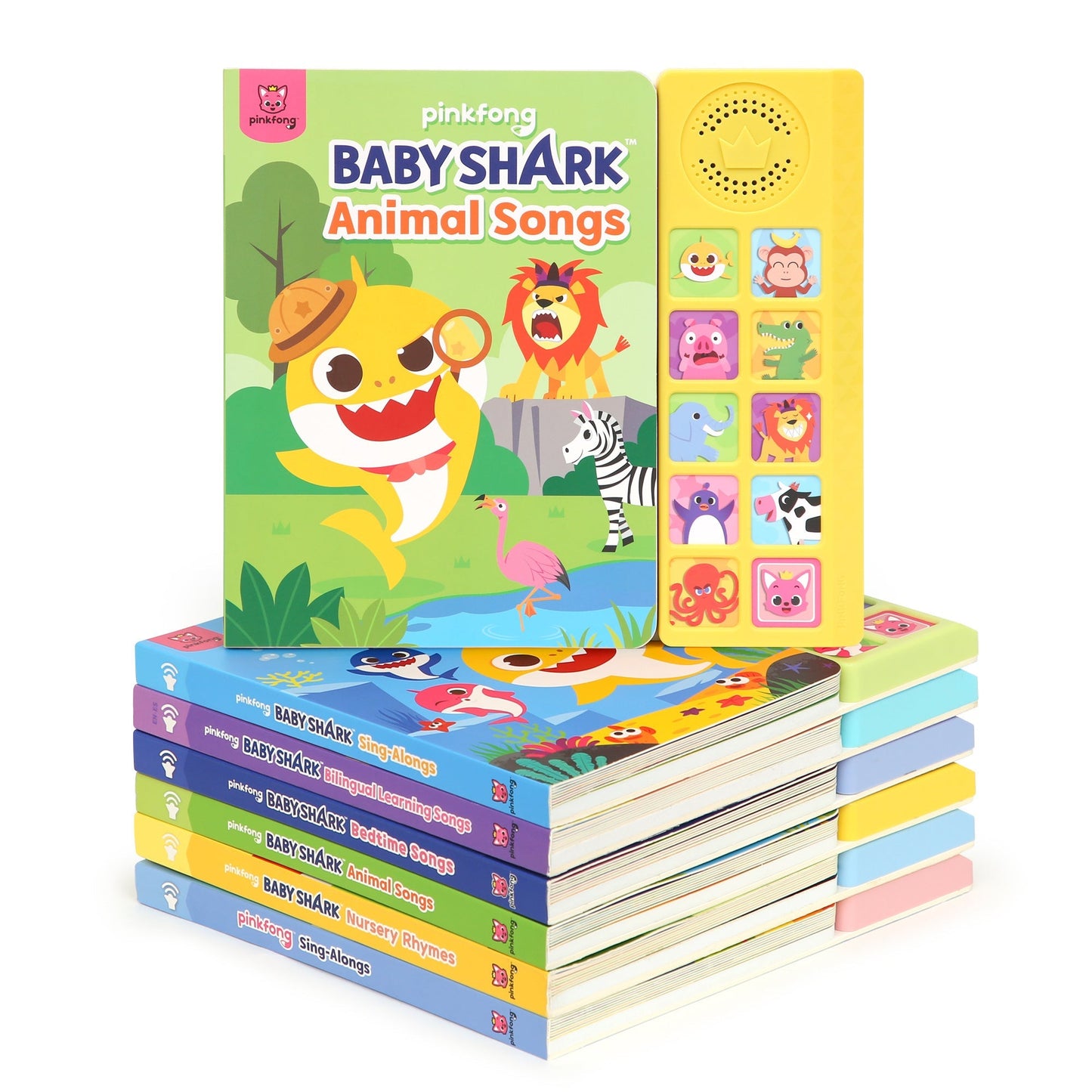 Baby Shark Sound Book for Toddlers, Pinkfong 10-Button Interactive Animal Songs Sing-Along Nursery Rhymes Learning Book Kids Ages 1-3