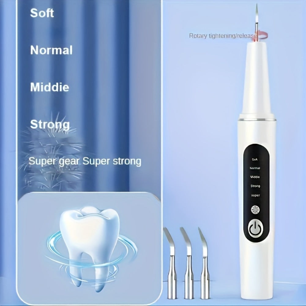 Electric Toothbrush Kit with LED Light & 5-Mode Adjustment, 3 Brush Head Accessories, Deep Cleaning Oral Care Set for Home Use