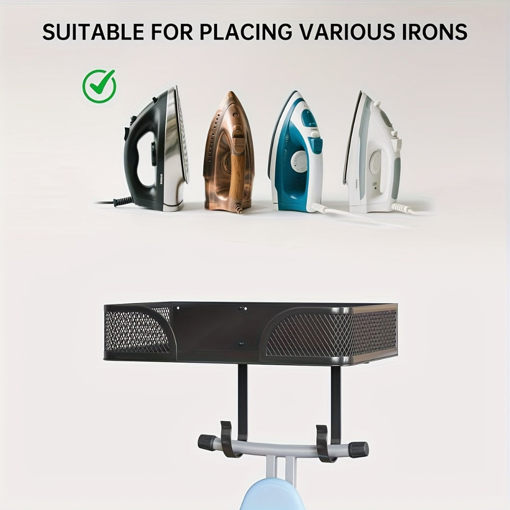 Iron Storage Rack Wall Mounted Carbon Steel Heat Resistant Ironing Board Holder Space Saving for Entryways, Bedrooms and Living Spaces