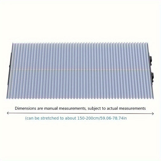 Front Window Sunshade Auto Retractable 46cm | Thermal Insulation Sun Blocking, Easy Fold & Store, Summer Essential Car Accessory for Sedan