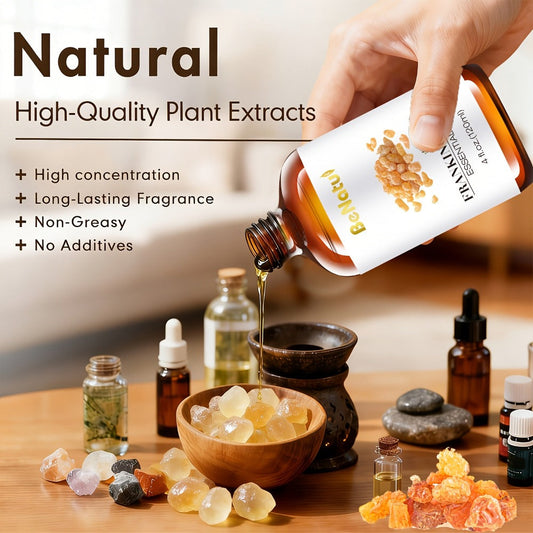 120ml Essential Oil Bottle with Frankincense, Lemon, Lemongrass or Rosemary Labels and 1- or 2-Bottle Options