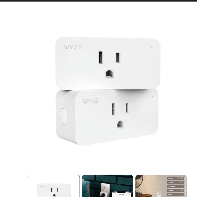Wyze Smart Plug 2-Pack 2.4GHz WiFi, Works with Alexa, Google Assistant & IFTTT, No Hub Required, Remote Control via Wyze App