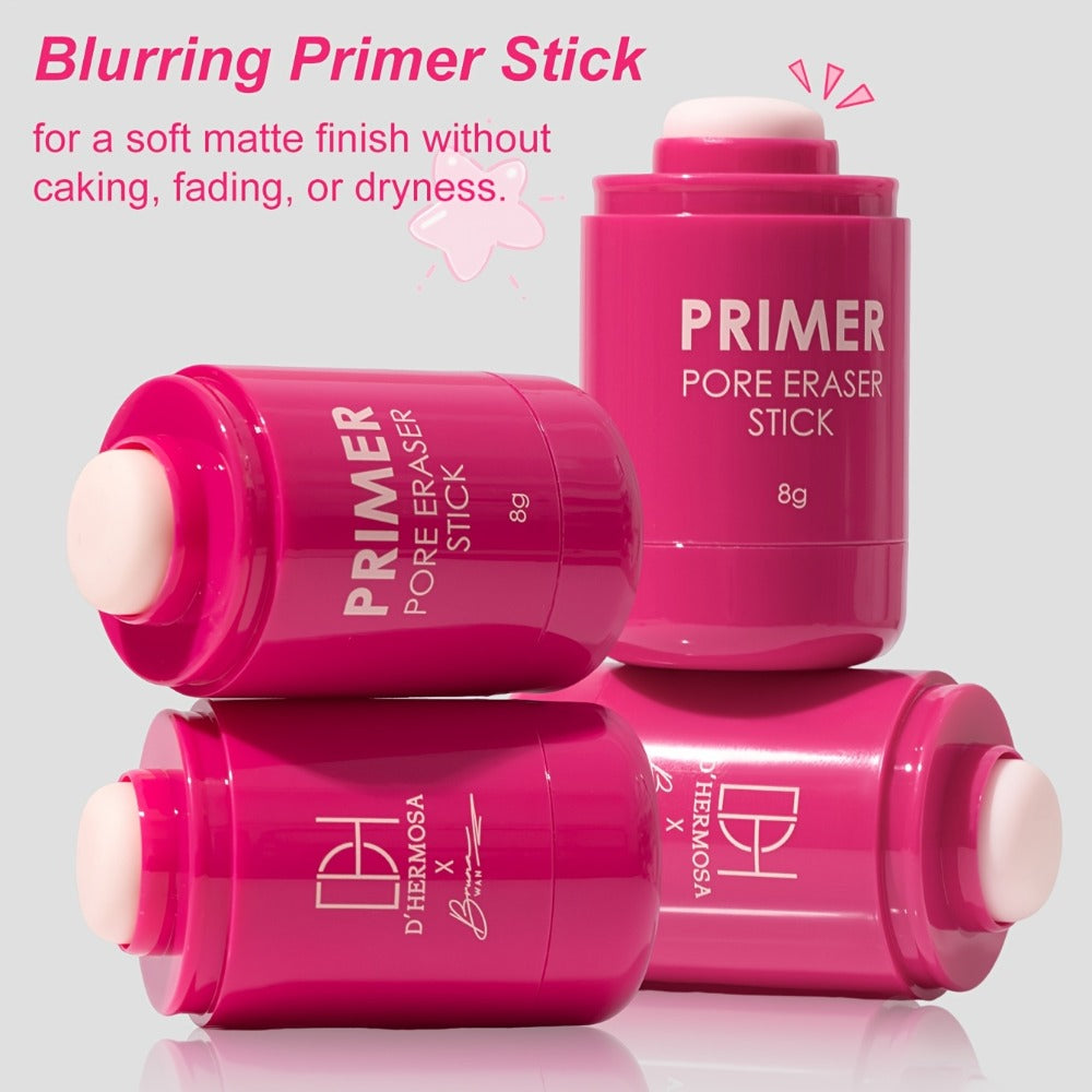 Pore Minimizer Face Primer Stick 2pcs Oil Control Matte Finish Makeup Base, for Makeup, Travel and Everyday Vanity Use