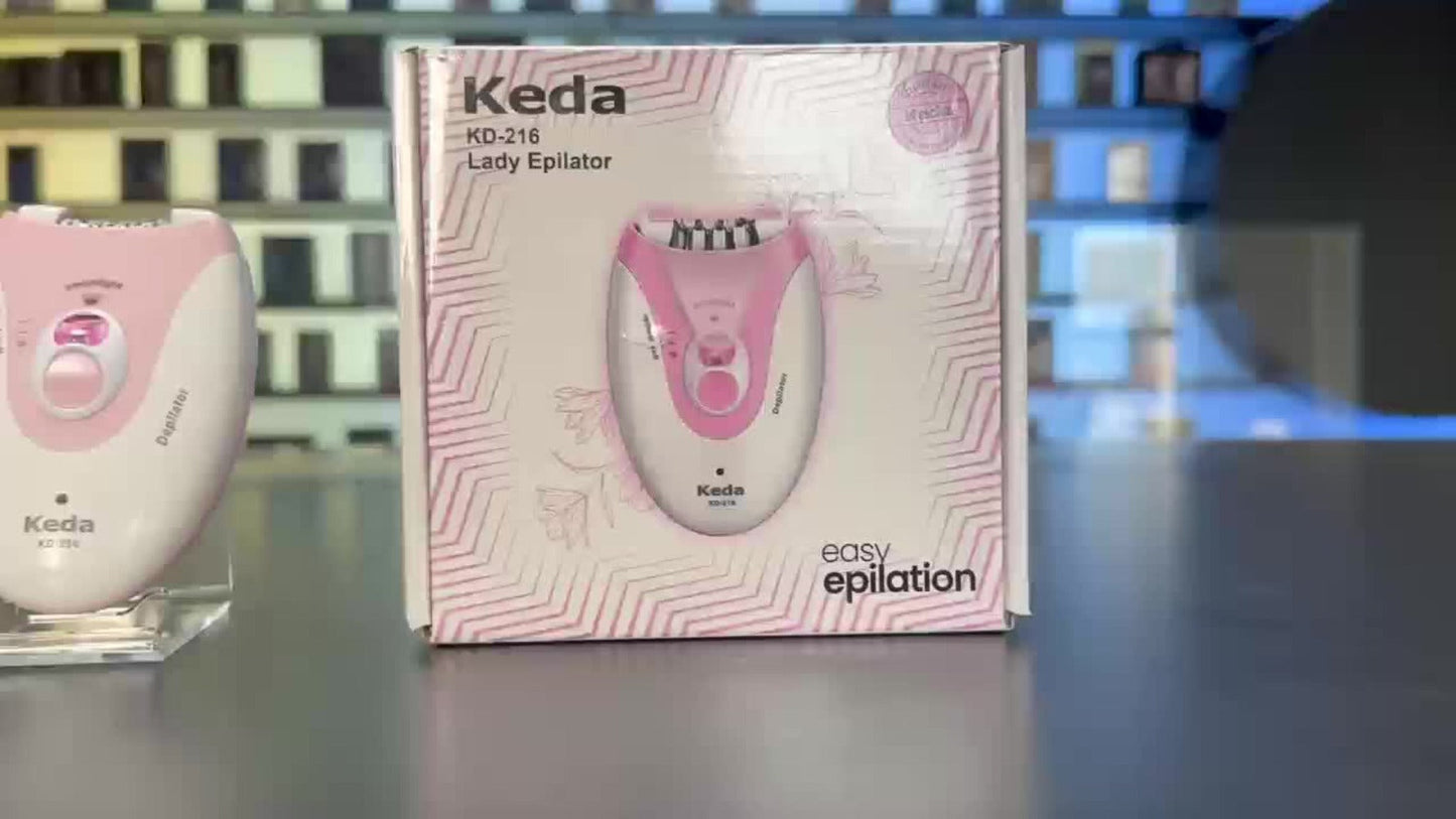 Electric Epilator for Women USB Rechargeable 2-Speed Painless Hair Removal – Stainless Steel Blades Cordless Portable Body Hair Remover