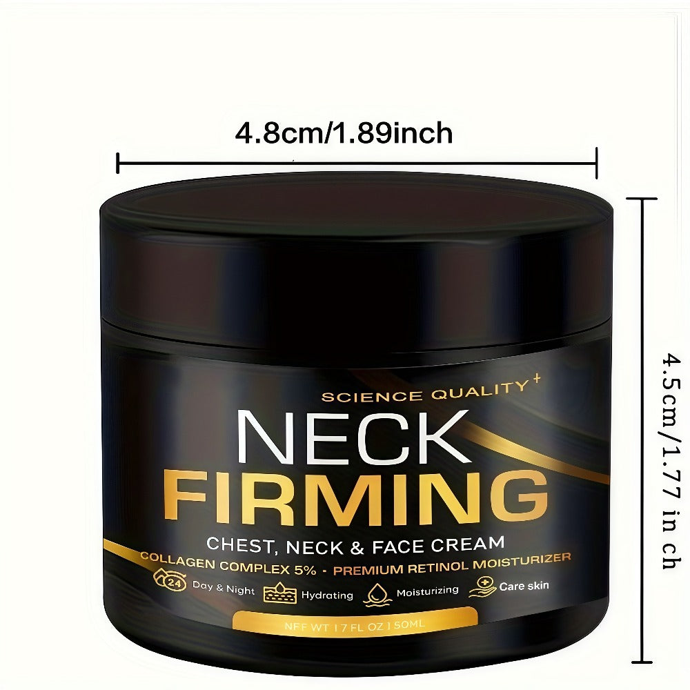 Neck Cream with Retinol Collagen & Hyaluronic Acid 50ml - Day Night Lifting Tightens Crepey Skin on Face Chest & Neck for Women
