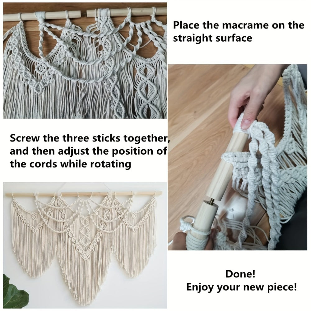 Large Macrame Wall Hanging 43x32 Inch Handmade Bohemian Woven Tapestry Boho Wall Decor for Bedroom Living Room Wedding Party Aesthetic Room