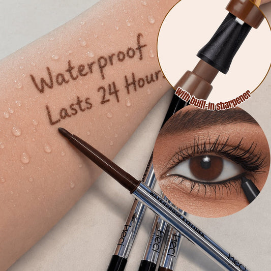 Three-Piece Matte Gel Eyeliner Pencil Set in Deep Brown, Medium Brown and Black for Eye Makeup