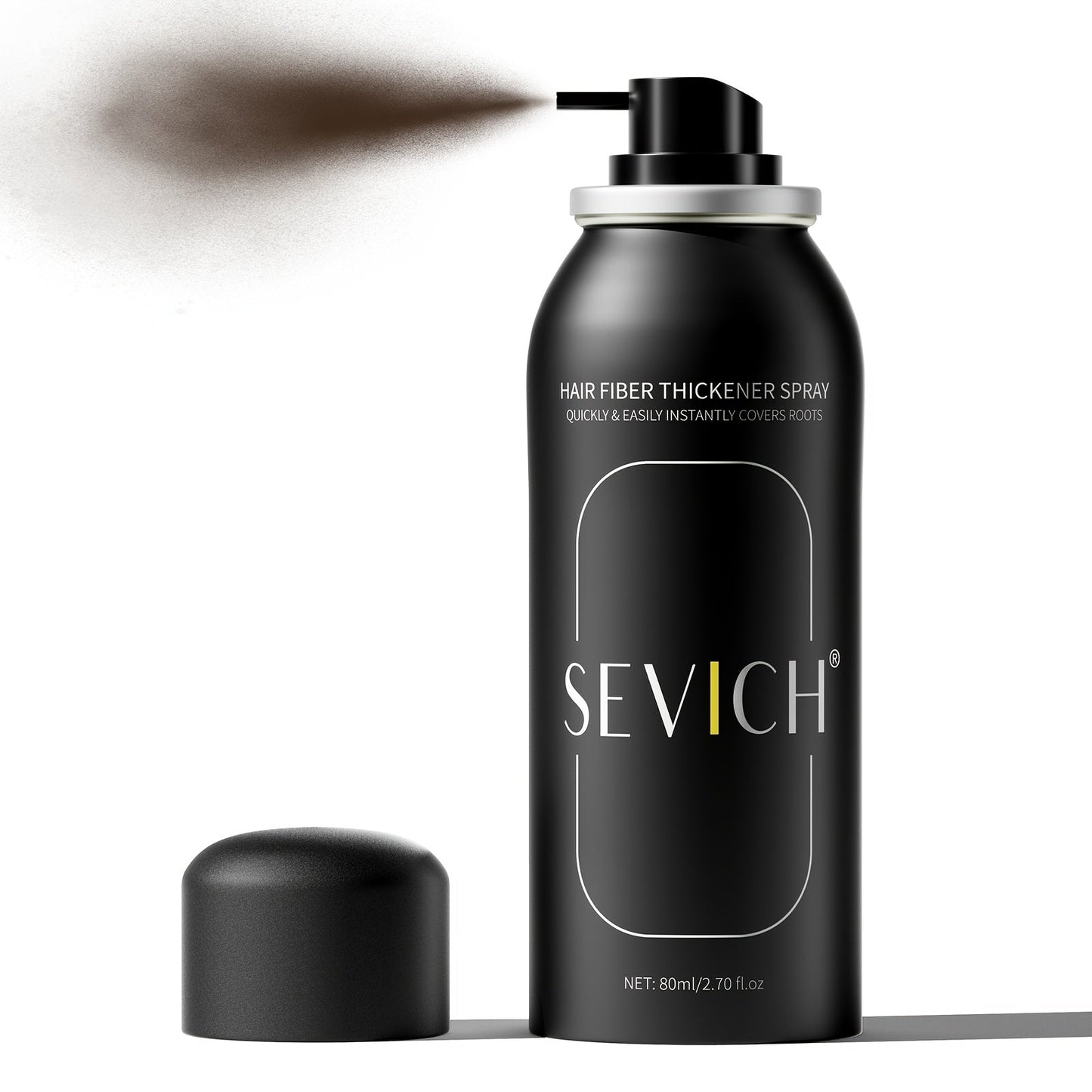 Root Cover Up Spray 80ml Instant Gray Hair Concealer with Plant-Based Fibers, Transfer-Resistant No-Mark Formula