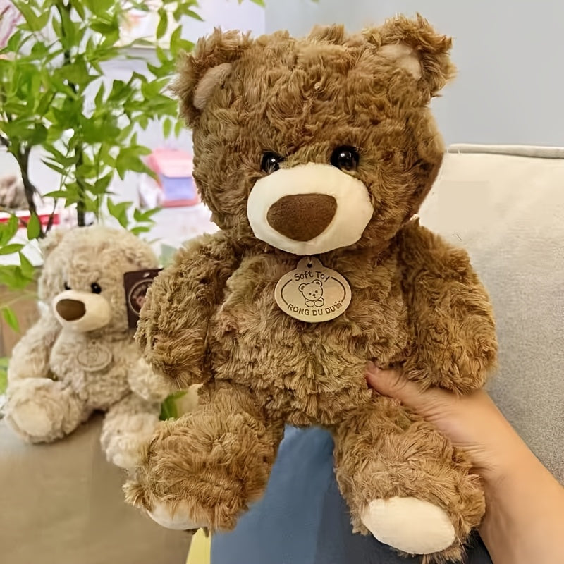 Plush Toy Oversized-Style Teddy Bear in Beige or Brown with Classic Seated Bear Details and Gifting