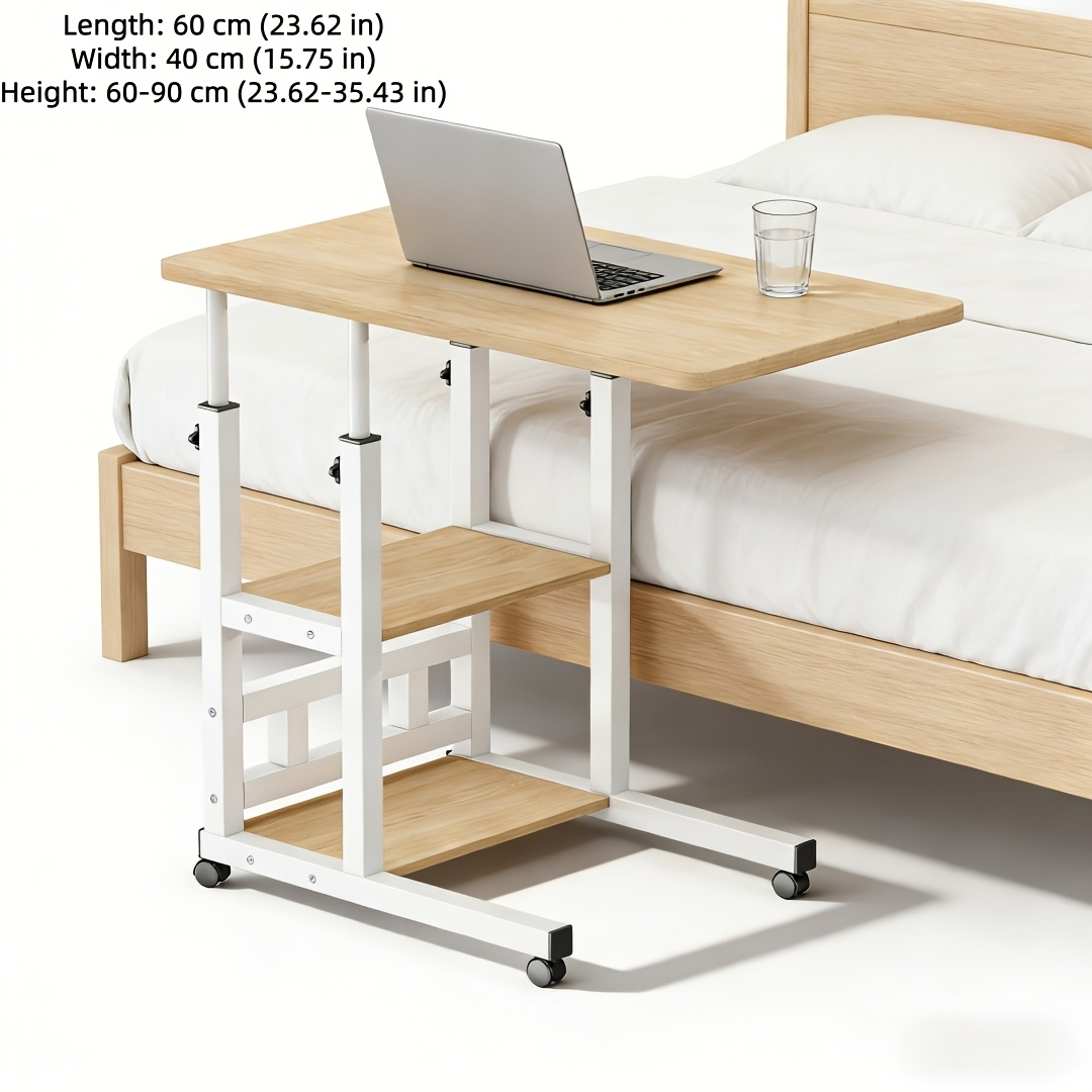 Bedside Table with Wheels Adjustable Height – Multi-Style Nursing Care Table for Elderly & Patients | Single & 3-Tier Rolling Overbed Dining