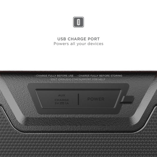 Portable Bluetooth Speaker ION Pathfinder Go 65W with Bluetooth 5.0, 15-Hour Battery, LED, FM and App Control