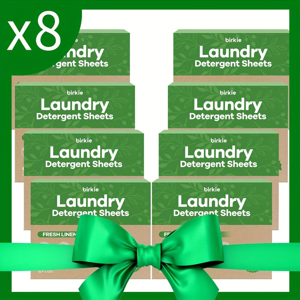 Birkie Fresh Linen Laundry Detergent Sheets, 85-Sheet Cartons with Single or Multipack Options