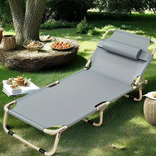 Folding Camping Cot 1200D Portable Sleeping Bed – Lightweight Foldable Outdoor Bed for Camping, Beach, Patio, Sunbathing & Poolside