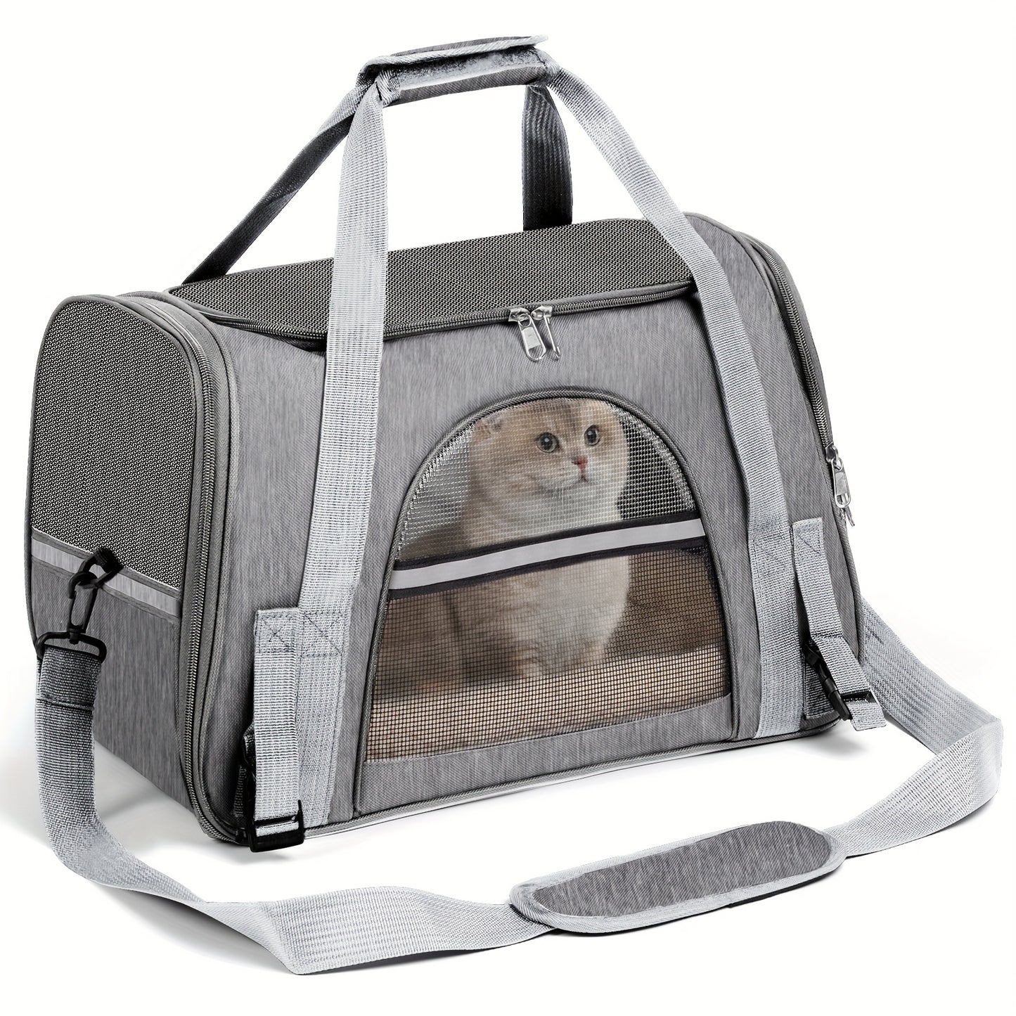 Foldable Cat Carrier Backpack | Airline Approved Collapsible Pet Travel Bag for Cats & Dogs, Spacious Ventilated Design