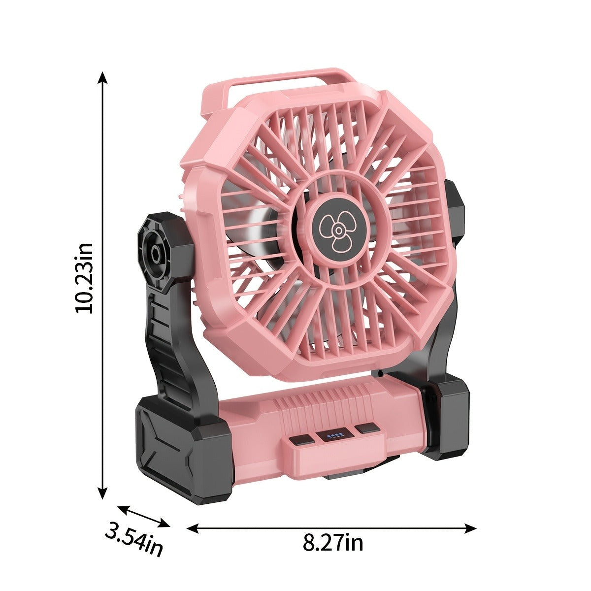 Portable Camping Fan 3-in-1 with LED Lantern & USB Charging – Battery Powered Tent Fan with Timer, 360° Rotation, for Outdoor Camping
