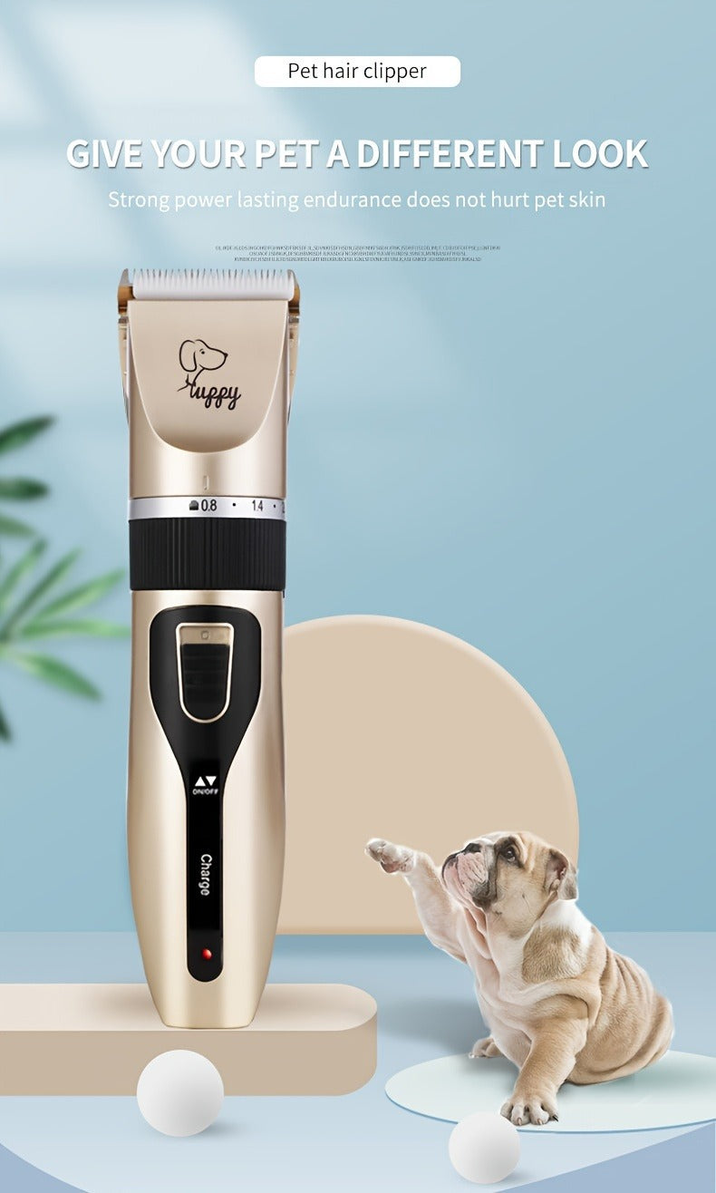 12-in-1 Pet Hair Trimmer Kit USB Rechargeable – Professional Cordless Electric Clippers for Dogs Cats Puppies Kittens