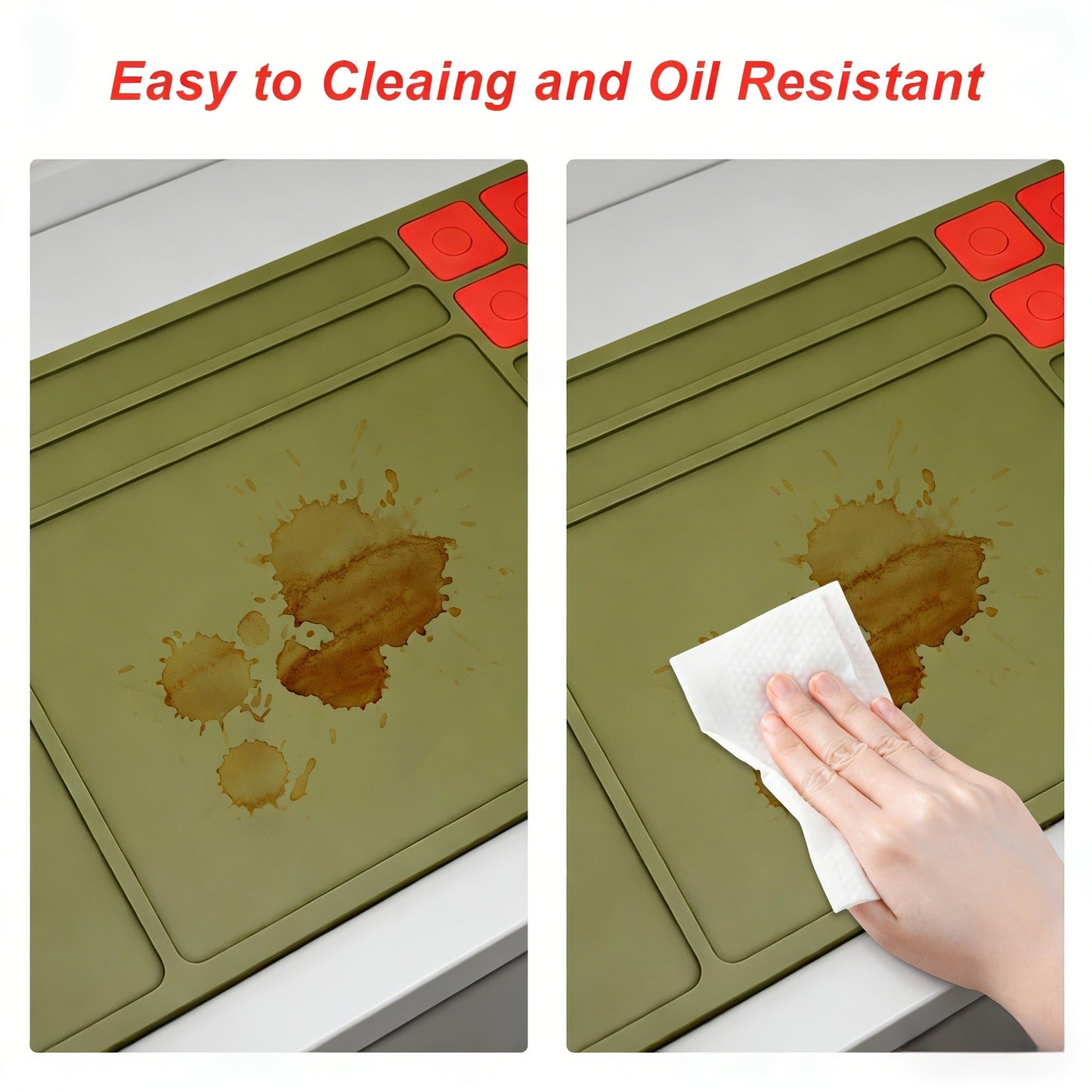 Gun Cleaning Mat with Magnetic Parts Tray – Heavy Duty Non-Slip Rubber Solvent-Resistant Pad for Pistol Rifle Handgun Maintenance