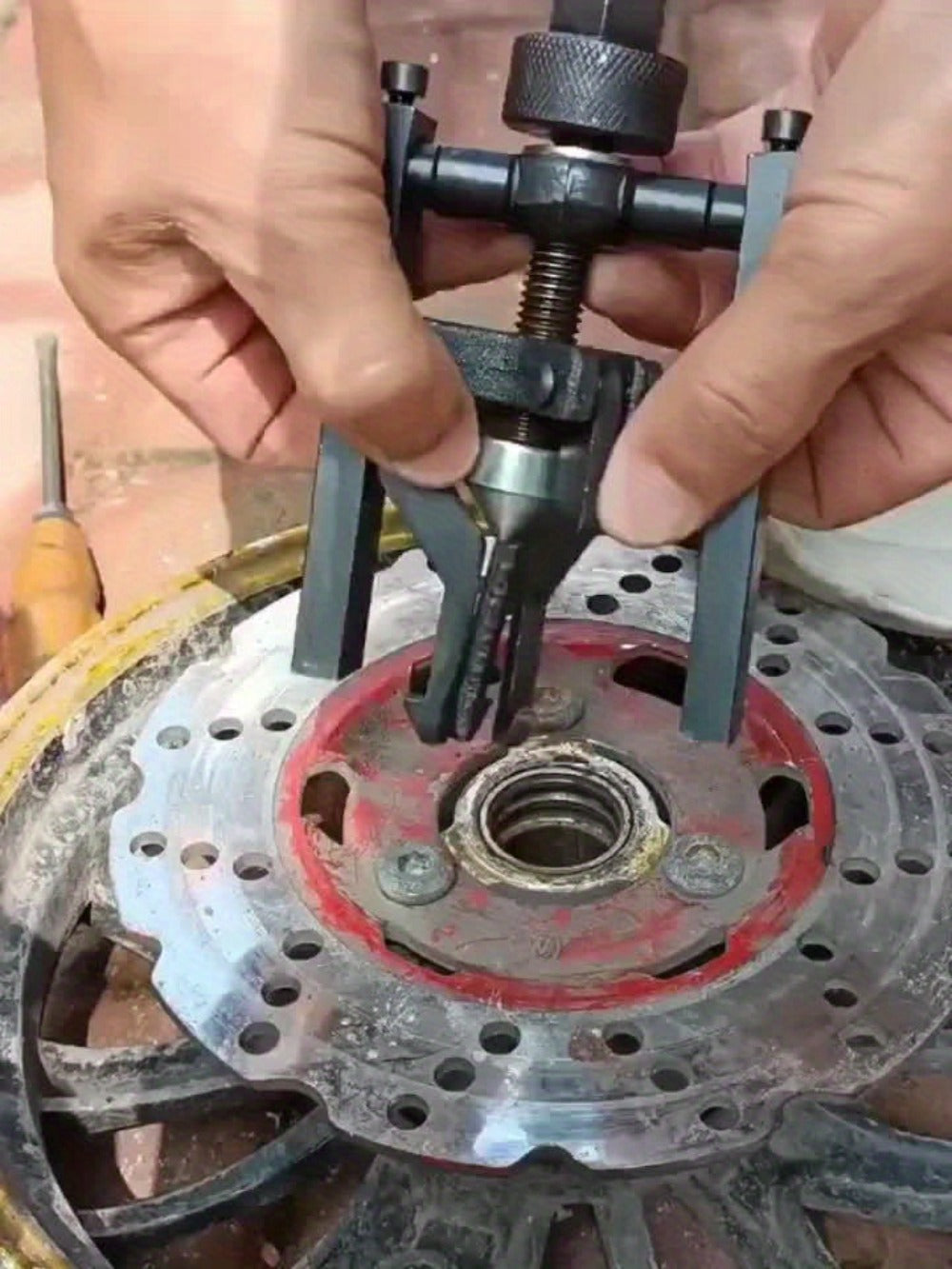 3-Jaw Gear Puller and Bearing Puller Set 2pcs Reversible Inner Outer Forged Steel Heat Treated Jaws for Wheel Bearing Flywheel Pump Bushing
