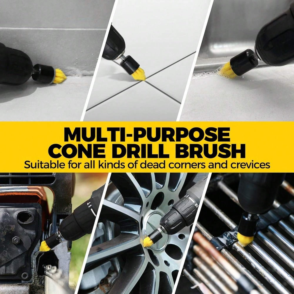 Drill Brush Attachment Set 20 Pack Power Scrubber Brushes Scrub Pads Sponge Buffing Pads with Extension Rod for Bathroom Kitchen Car