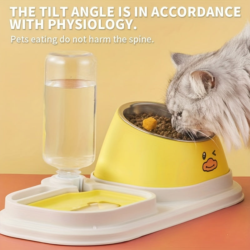 Slow Feeder Bowl 2-in-1 with Stainless Steel Insert – Large Capacity Double Pet Feeding Bowl for Cats & Dogs, Prevents Bloat & Choking