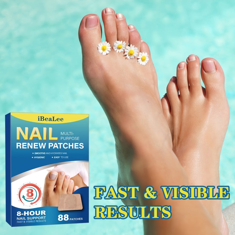 Nail Patches 88Pcs, Nail Strengthening Stickers for Fragile, Thin, Cracked Toenails & Fingernails