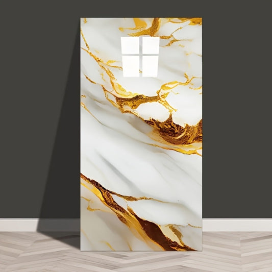 Self-Adhesive PVC Wall Sticker 22pcs Peel and Stick Marble Boho Wallpaper 11.81x23.62in Oil for Entryways, Bedrooms and Living Spaces