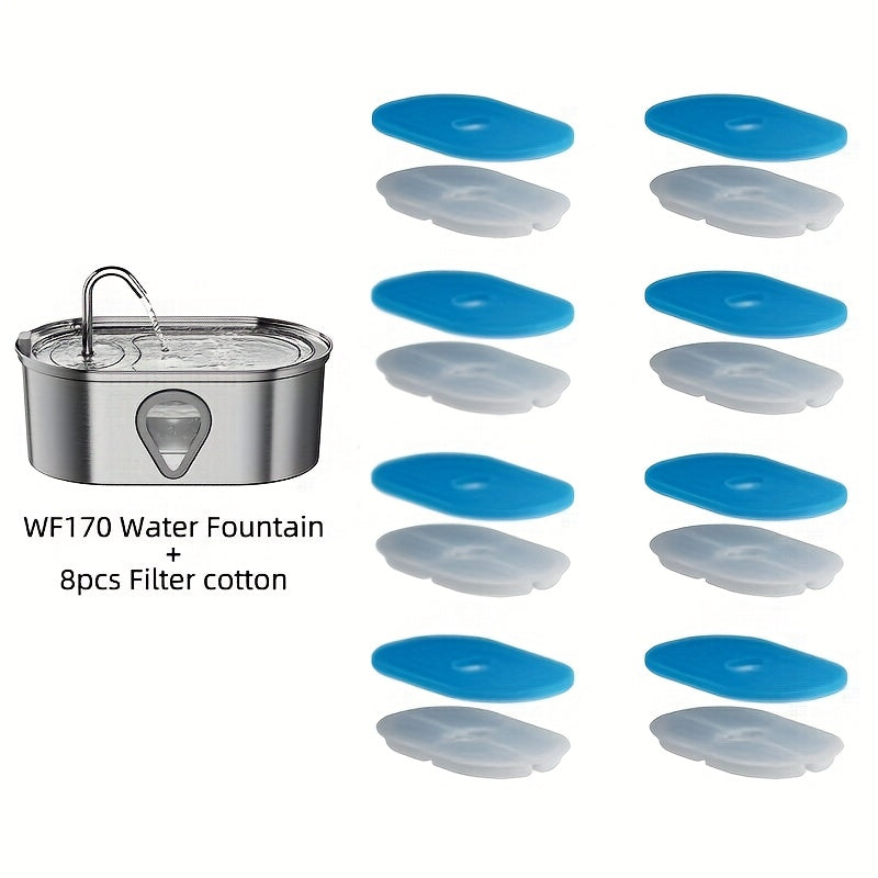Stainless Steel Pet Water Fountain – USB Automatic Cat & Dog Water Dispenser with Transparent Window, 2-in-1 Design