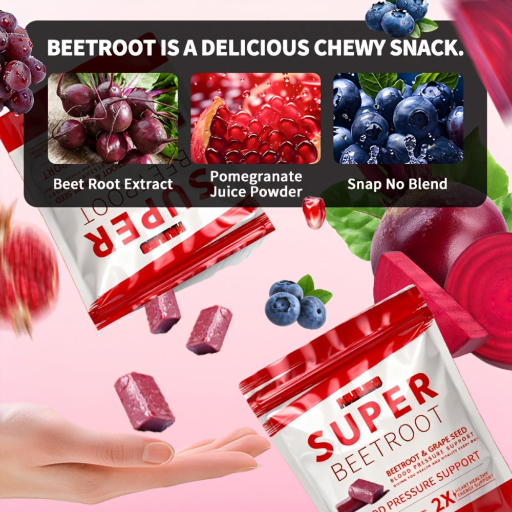 Beetroot Gummies Chewable Supplement with Beetroot Powder Vitamins Minerals & Antioxidants for Bath Time, Home Spa and Personal Care