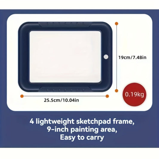 Magic LED Drawing Board for Kids with 15 Double-Sided Tracing Cards & 6 Markers, Light Up Luminous Art Board for Boys & Girls Ages 3-8