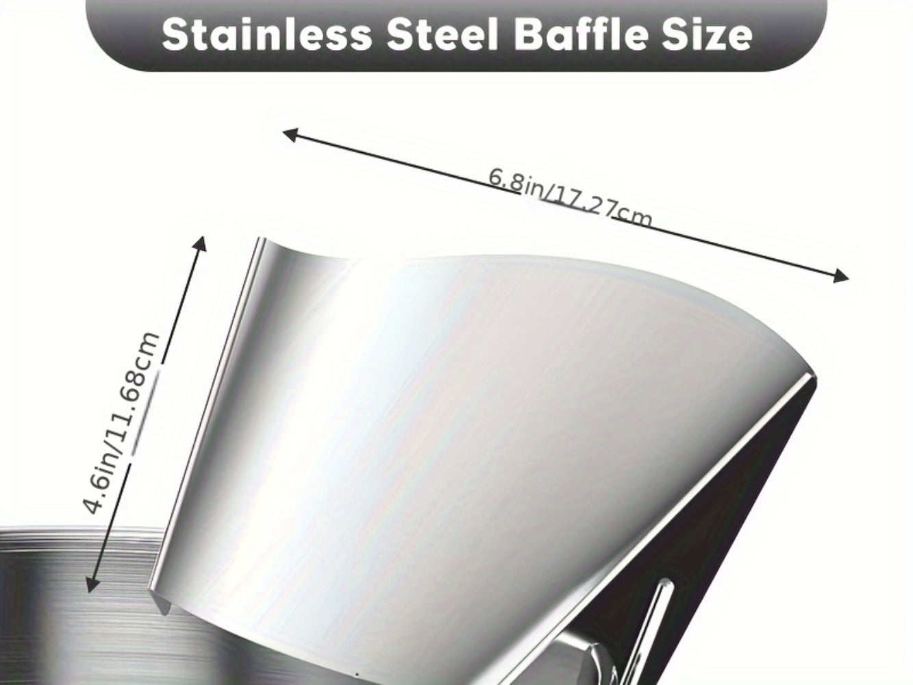 Stand Mixer Pouring Chute Stainless Steel – Dishwasher Safe Pouring Shield for KitchenAid Tilt-Head & Bowl-Lift Models