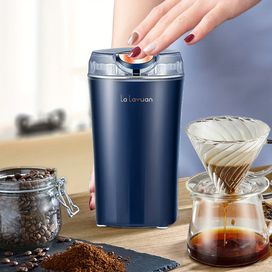 Electric Coffee Grinder 200W | Quiet Spice Grinder | 80g Large Capacity 12 Cups | 304 Stainless Steel Blade | One-Touch Operation | Grinds