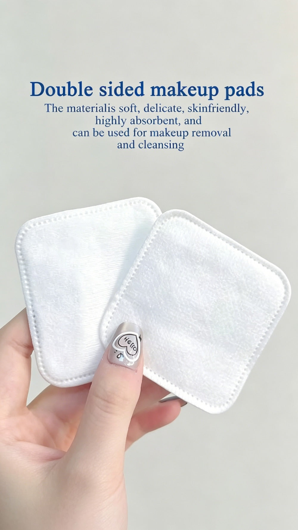Disposable Square Cleansing Pads 200pcs (2 Boxes x 100) Extra Thick Soft Wet & Dry Facial Pads for Daily Skincare Makeup Removal