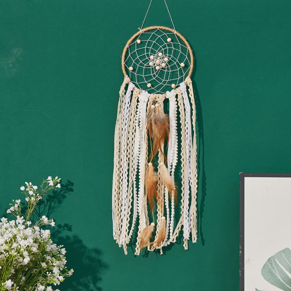 Dream Catcher Wall Decor 5 Pack Large Handmade Boho Dream Catchers Moon Sun Wall Hanging for Entryways, Bedrooms and Living Spaces