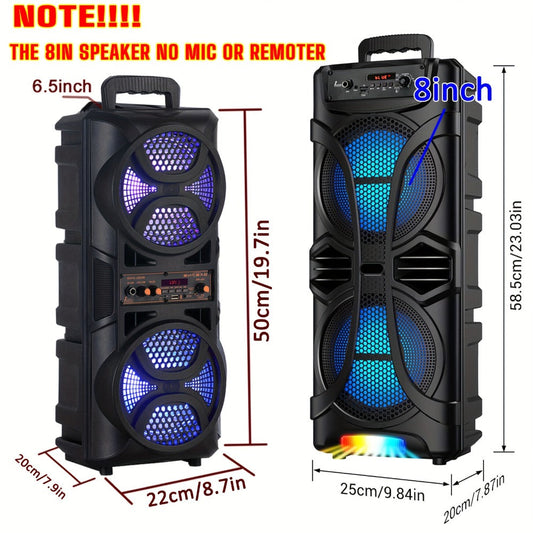 PA Speaker Karaoke Machine 3000W with Dual 6.5" Woofers, Bluetooth Wireless, FM Radio, Party Lights
