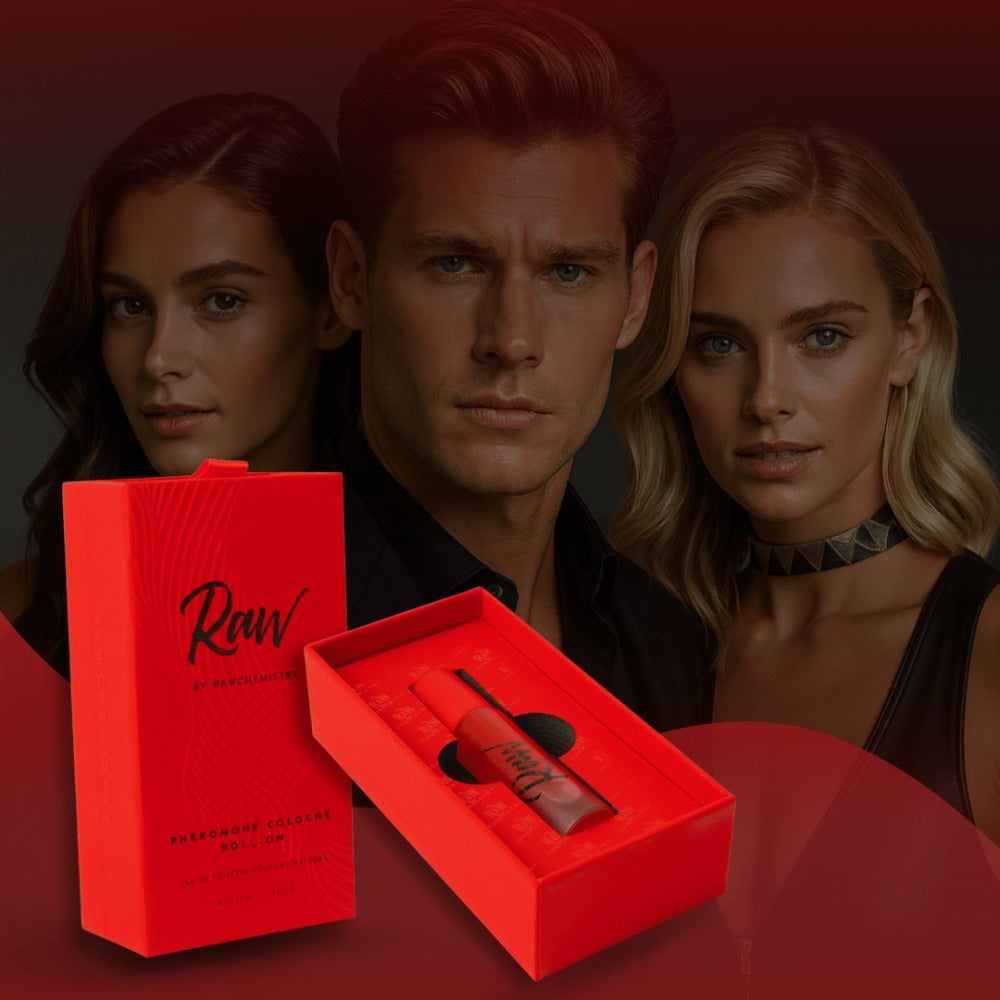 Cologne Roll-On for Men RawChemistry Raw 0.34 oz with Red Carton and Compact Oil Applicator