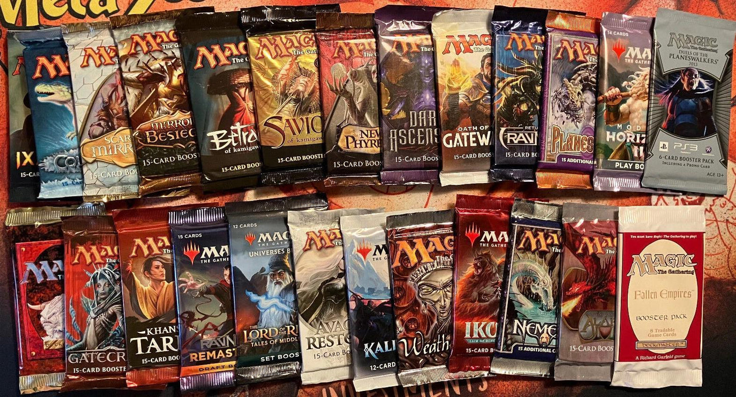 Magic The Gathering 4-Pack Assorted Booster Bundle, 4 Random Sealed MTG Booster Packs Multi-Set Variety