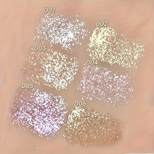 Shimmer Eyeshadow Stick Set 6 Pcs for Women – Pearl Sparkling Waterproof Long-Lasting Eye Makeup Pens with Squalane