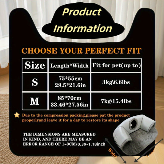 Cat Tunnel Bed 3-in-1 Play Mat & Warm Nest with Non-Slip Base, Durable Chew-Resistant Polyester Cat Bed for Indoor Cats