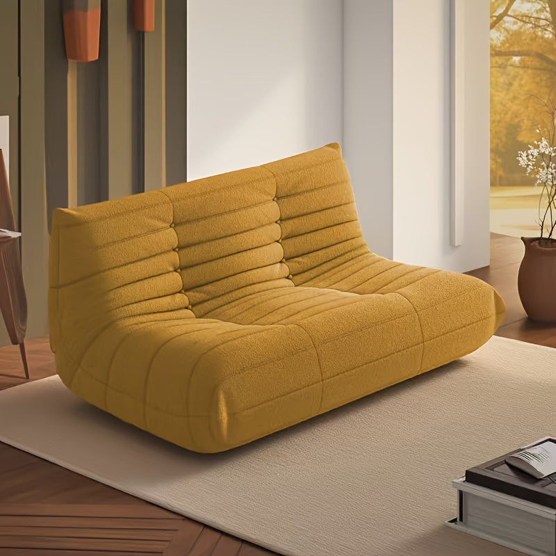 Bean Bag Chair shown in the Yellow Two-seater option