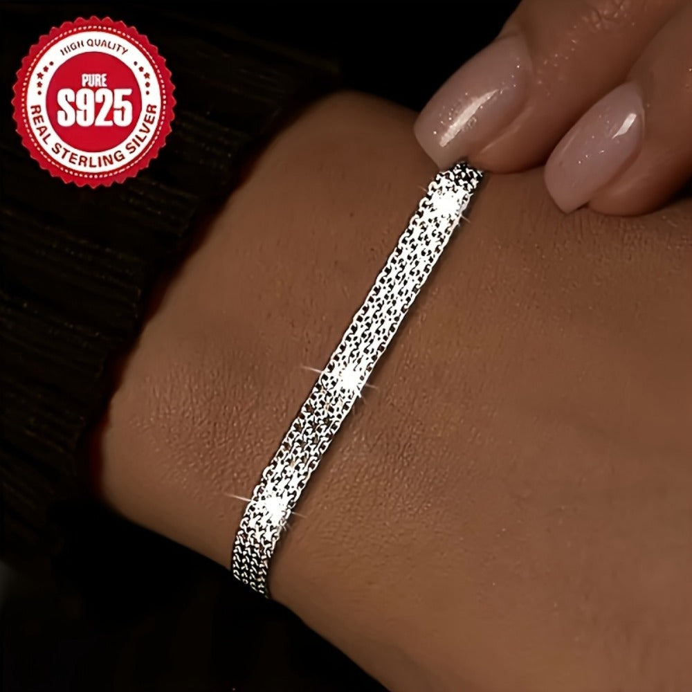 Bracelet for Women - S925 Sterling Silver Braided Set of 4 - Stackable Woven Bangle for - product detail view 5