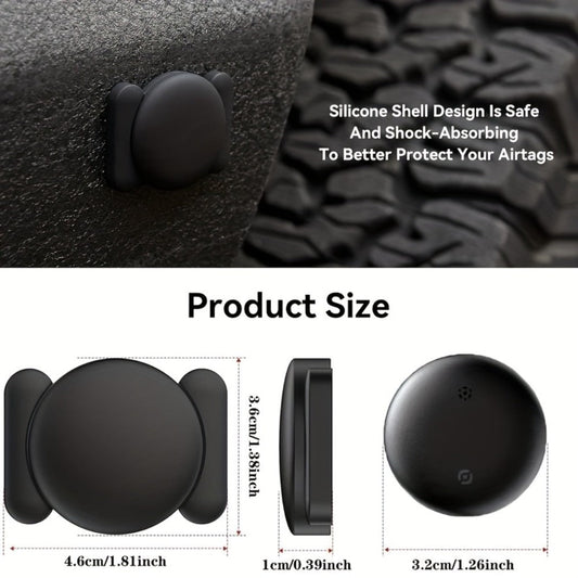 Round Find My Locator Tag with Magnetic Sleeve, 1.26-Inch Device and 1.81-Inch Adhesive Case
