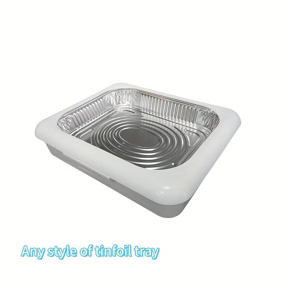 Aluminum Foil Tray with Lid - Insulated Stackable BBQ & Salad Serving Container for Outdoor Picnic