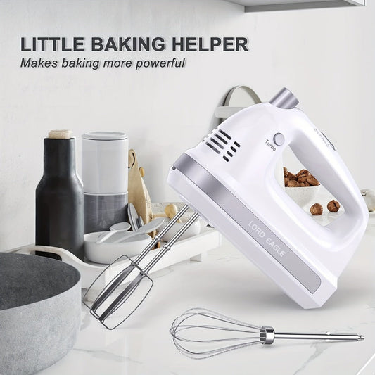 Hand Mixer Electric 300W with Stainless Steel Attachments & Storage Case – 5-Speed Control for Baking Cakes