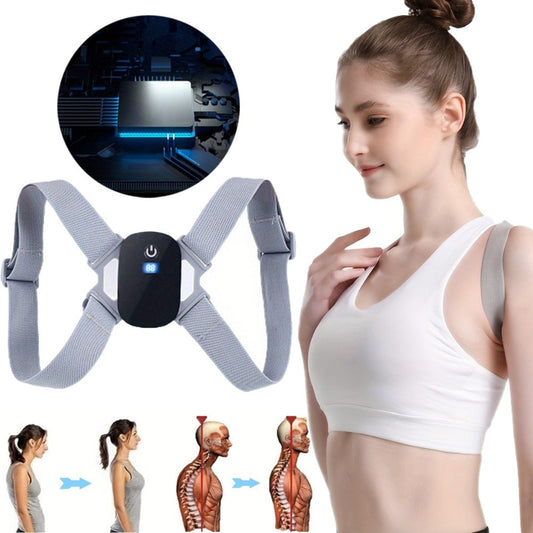 Smart Posture Corrector with Vibration Alert, Wireless Rechargeable Posture Trainer & Back Support Belt for Men Women