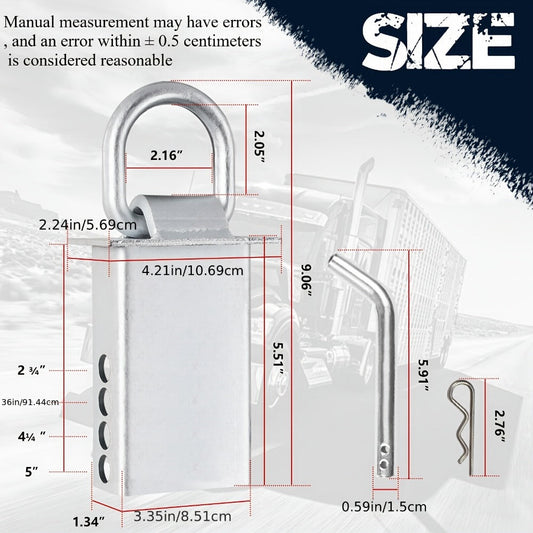 Stake Pocket D-Ring Tie Down 12, 000 lbs Breaking Load Heavy Duty Flatbed Truck Trailer Cargo Anchor – Adjustable 2"x4" Universal Fit