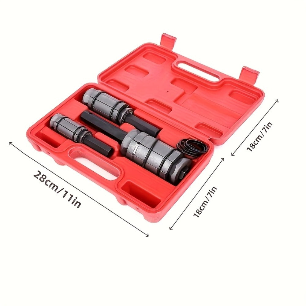 Pipe Expander Spreader Tool Set 3-Piece with 12 O-Rings – 1-1/8" to 3-1/2" Exhaust Muffler Silencer Repair Drop Forged Heat-Treated Steel